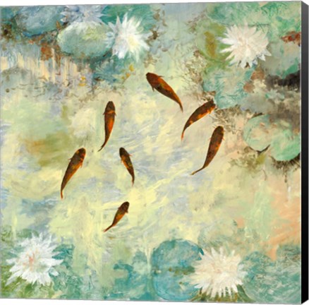 Framed Sei Pesci Verdi Print