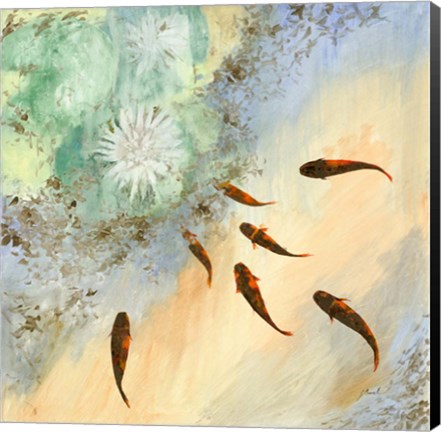 Framed Sette Pesci Verdi Print