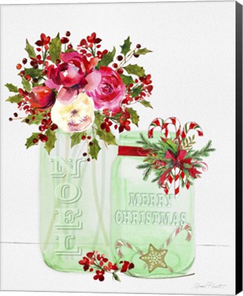 Framed Merry Christmas Mason Jars Print