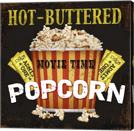 Framed Hot Buttered Popcorn Theater Art Print