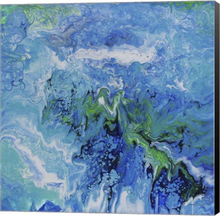 Framed Blue Lagoon Abstract 2 Print