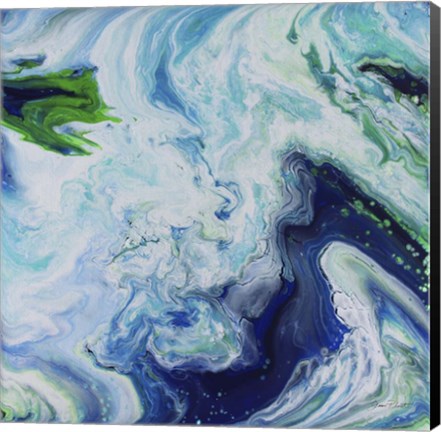 Framed Blue Lagoon Abstract 3 Print