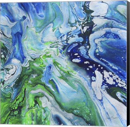 Framed Blue Lagoon Abstract 4 Print