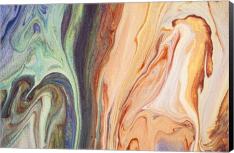 Framed Fluid Acrylic  Heating Waves 1 Print