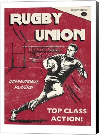 Framed Rugby Print