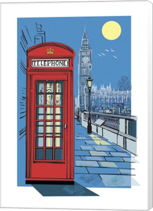 Framed Telephone Box Print
