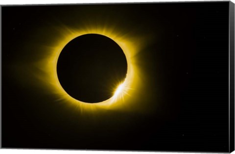 Framed Diamond Ring Eclipse Print
