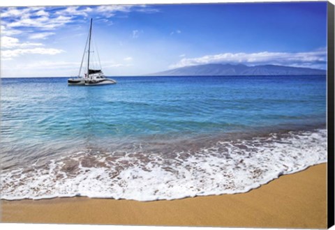Framed Sailing Near Maui Print