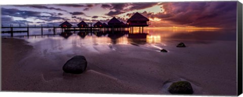 Framed Sundown In The South Pacific Print