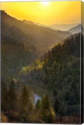 Framed Sunset Valley In The Smokies Print