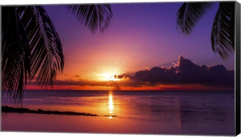 Framed Tahiti Sunset Print