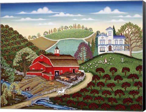 Framed Farm Near Romeo Print