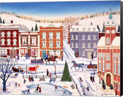 Framed Skating In Town Print