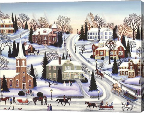 Framed Winter In Galena Print