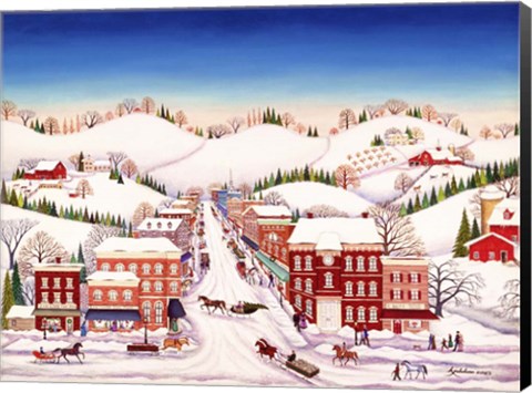 Framed Winter In New Jersey Print