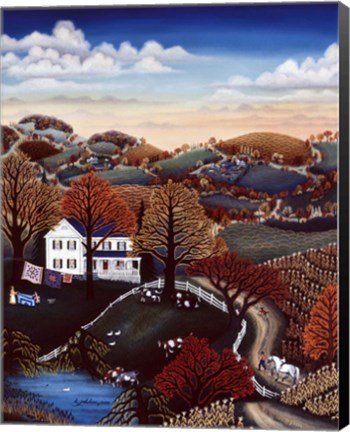 Framed Wisconsin Farm Print
