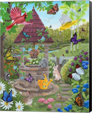 Framed Wishing Well Print