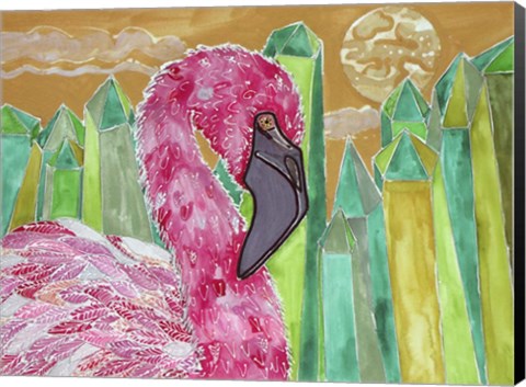 Framed Crystal Flamingo Print