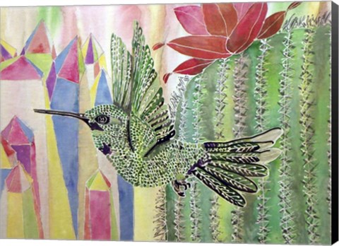 Framed Hummingbird Paradise Print