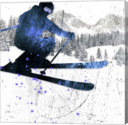 Framed Extreme Skier 01 Print