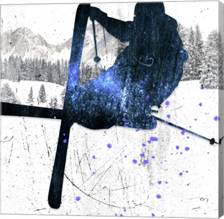 Framed Extreme Skier 02 Print