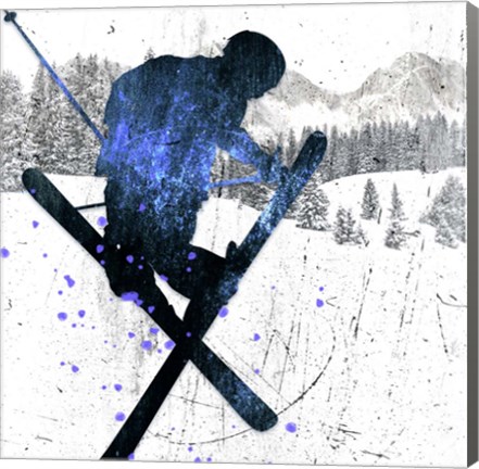 Framed Extreme Skier 04 Print