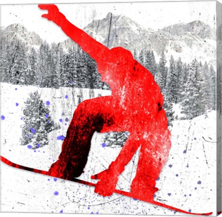 Framed Extreme Snowboarder 04 Print
