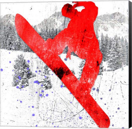 Framed Extreme Snowboarder 05 Print