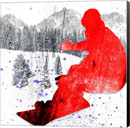 Framed Extreme Snowboarder 06 Print