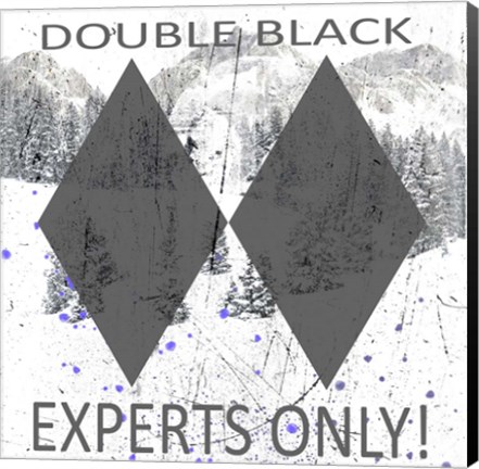 Framed Extreme Snowboarder Double Black Print