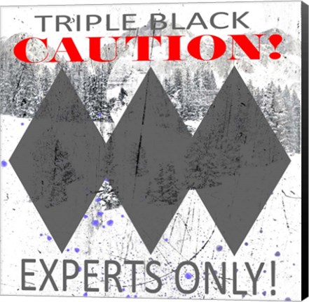 Framed Extreme Snowboarder Triple Black Print