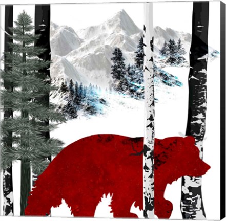 Framed Winter Bear Print