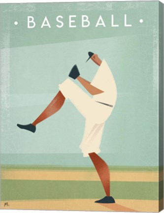 Framed Vintage Baseball Print