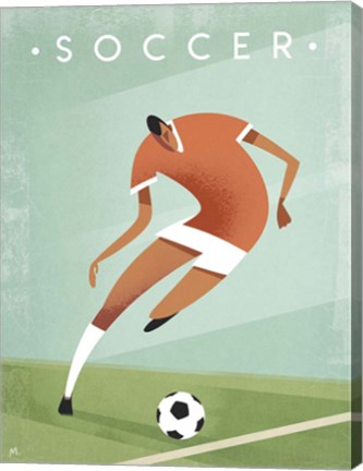 Framed Vintage Soccer Print