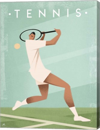 Framed Vintage Tennis Print