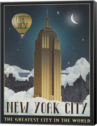 Framed New York Night Print