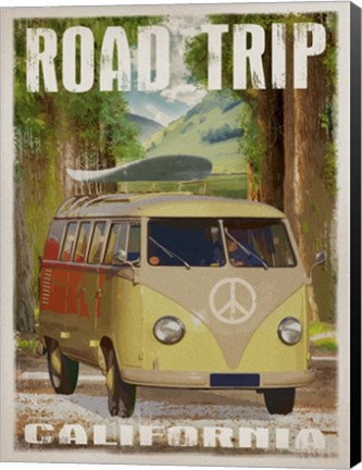 Framed Cali Road Trip Print