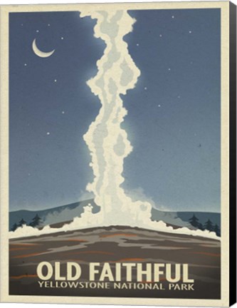 Framed Old Faithful Print