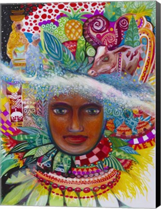 Framed Milky Way and summer Africa Print