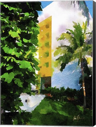 Framed Yellow Hotel Print
