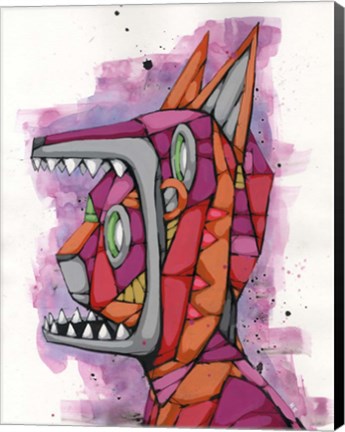 Framed Bear In Wolf Wear Print