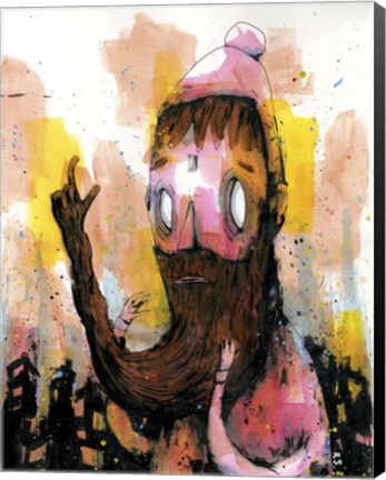 Framed His Beard Had A Mind Print