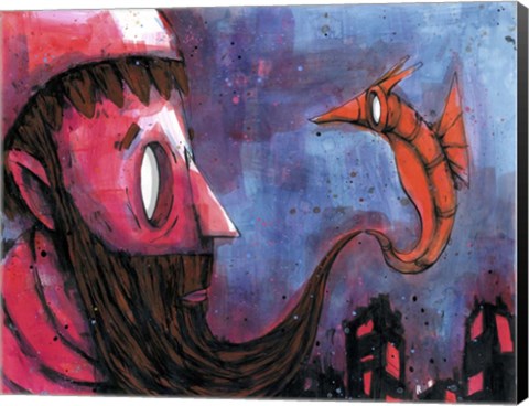 Framed His Beard Made Friend Print