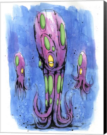 Framed Octopi Family Print