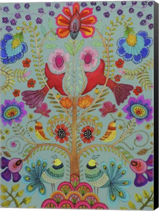 Framed Kalamkari Couleur Print