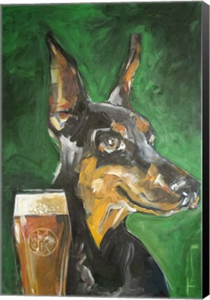 Framed Stray Dog Beer Print