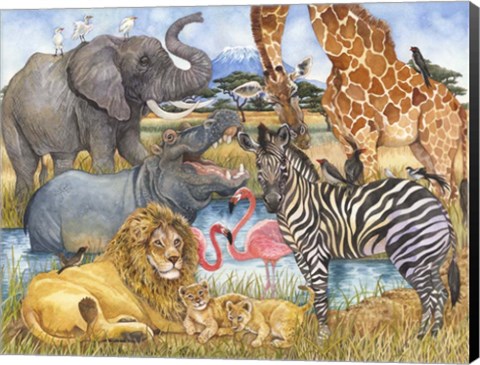 Framed African Animals Print