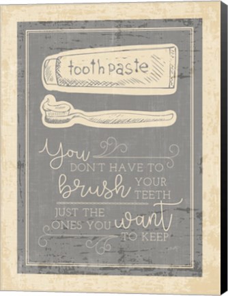 Framed Brush Your Teeth Print