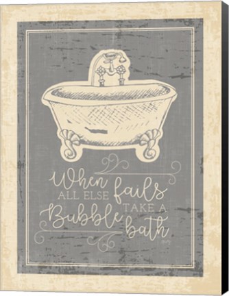 Framed Bubble Bath Print