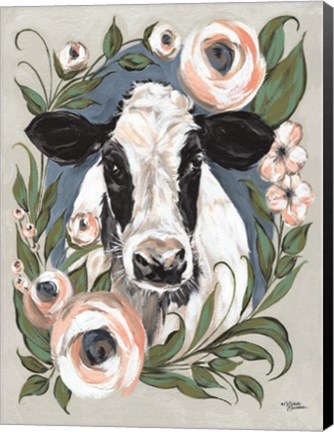 Framed Vintage Frame Cow Print